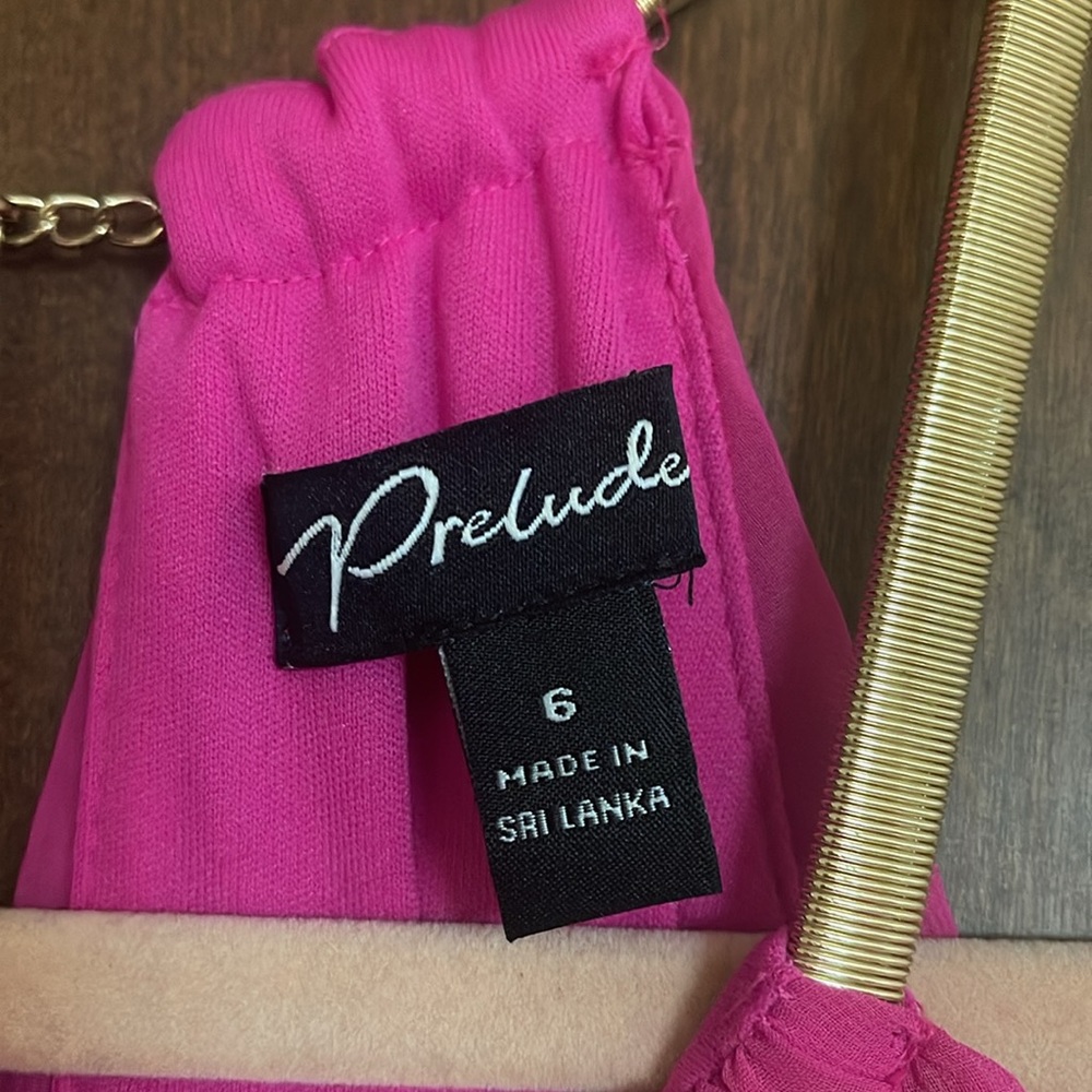 NWT Fuchsia Pleated Maxi Dress - Picture 5 of 6